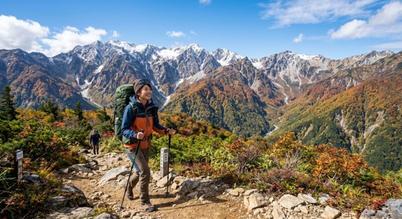 画像:秋の白馬はトレッキングへ!RVパークを拠点に楽しむ山旅